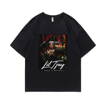 Hip Hop cel Mai Faimos Rapper-ul Lil Tjay Adevărat 2 Mine Grafica Print T Camasa Barbati Femeie de Moda de Epocă tricouri Supradimensionate Streetwear