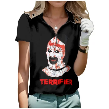 TERRIFIER 2 Picioare, Gât Golf Femei pe Scurt cu Mâneci lungi Tricou Film Streetwear Harajuku Moda Casual sex Feminin Tendință Kpop