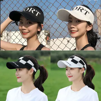 Carouri Open Top Hat pentru Femei de Vara Umbrelă de soare și de protecție Solară Pălărie Tricotate Turism Palarie de Soare Sport în aer liber Pălărie