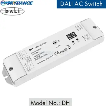 SKYDANCE DH AC100-240V DT7 DALI AC 2 Comutator Canal DALI Dimmer afișaj Numeric 2 DALI adresa 500W-1200W comutator de lumină