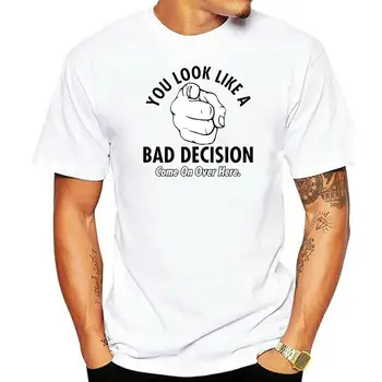 Vrac T Shirt Echipajul Gât Arăți Ca O Decizie Proastă Scurt Imprimare Tricouri Pentru Bărbați