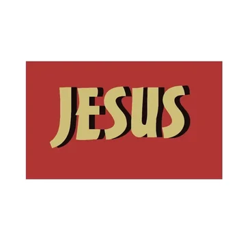 Isus Steagul Roșu Poliester Acasă Decorare Decor în aer liber Poliester Banner 90X150cm