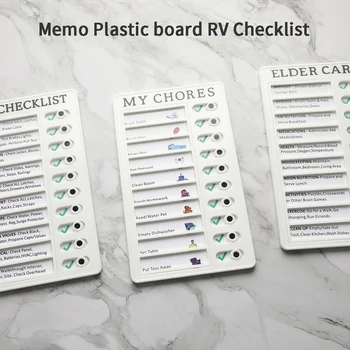 Memo Plastic Bord Corvoada Graficul Reutilizabile RV lista de Verificare,Treburile casnice ,Îngrijirea bătrânilor lista de Verificare de zi cu Zi Planificator de Responsabilitate și Comportament
