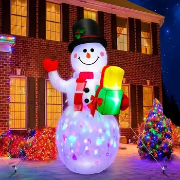 Noi de Craciun Mos Craciun Gonflabile Decor pentru Casa în aer liber de Crăciun Elan Trăgând Sania om de Zăpadă Decor Curte Garden Party Arc