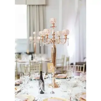 90cm) floare Perla centru masa decor de aur banchet de nuntă decorațiuni florale nunta banchet felinar de masa