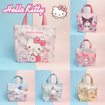 Sanrio Anime Drăguț Geanta Hello Kitty Melodia Mea Cinnamoroll Desene animate PU Femei Fashion Tote Geanta Student Bento Saci Prânz