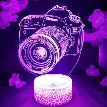 3D DSLR aparat de Fotografiat Digital Iluzia de Lumină LED Cadou de Crăciun pentru Prieteni, Părinți, Fiica, Fiul Cadou Hobby Iluminat Decorativ, Lampa de Birou