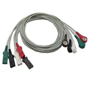 EL-202 Compatibil 3-Leadwires,5-Leadwires clip,snap ECG leadwire cablu pentru Populare,LL stil