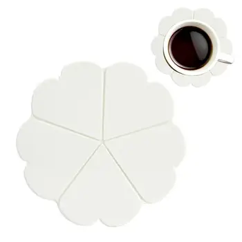 Ceașcă de ceai Mat Flori roller-Coastere Anti skid Cupa tampoane de Izolare Termică Ceașcă de Silicon Pad Mat Forma de Flori pentru Masă de Cafea ceasca mats
