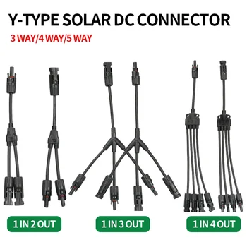 1/5/20/100 Seturi Solare Fotovoltaice Y Conector de sex Masculin Și de sex Feminin Plug 3/4Way Y-Tip 2/3/4 Să-1 Adaptor PV plug Wire
