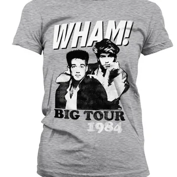 Wham George Michael Turism 1984 tricou gri cu maneci scurte Toate dimensiunile TA4190 mâneci lungi