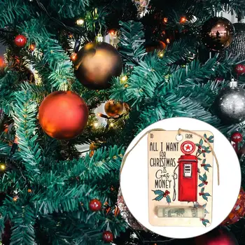 Crăciun Carte de Bani Ornament Decorativ Bani Clip de Crăciun din Lemn în Stil Card Pandantive felicitare de Craciun Norocos pentru Senior pentru Prieteni