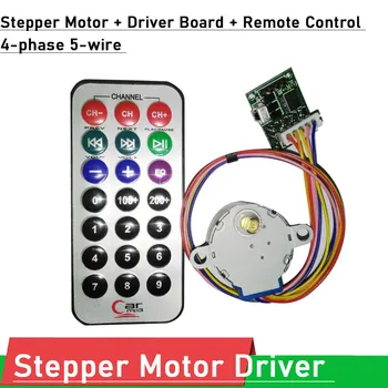Stepper Motor Driver Board w Control de la Distanță de 4 faza 5-sârmă RC reglabil de Viteză de deplasare Înainte / înapoi start stop delay Timer