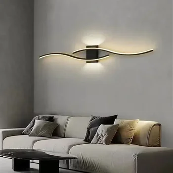 Modernă cu LED-uri Lampă de Perete Camera de zi TV de Fundal de Perete Decorative de Perete de lumină Dormitor Scara Acasă de Interior, Corpuri de Iluminat