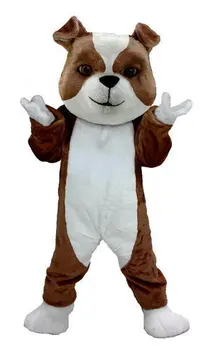 New Adult Vânzare Fierbinte Spuma Câine Drăguț Desen Animat Fantezie Mascota Costum De Pluș Crăciun Rochie Fancy Mascota Costum De Halloween