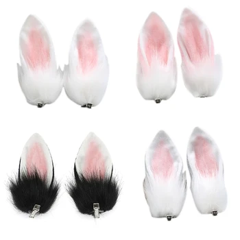 Iepurasul Ureche de Ac de păr Cosplay de sex Feminin de Desene animate Duckbill Clip Frizură Y2K Agrafele de Păr Bunny Ureche Clip de Păr pentru Femei H9ED