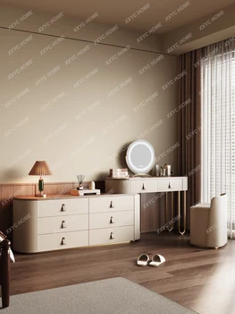 Dresser Retro Stil Lux de Lumină Pat francez Fața Cabinetului Piept de Sertare Dormitor Modern Minimalist