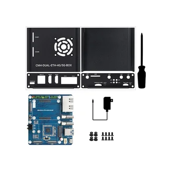 Pentru Raspberry Pi CM4 Dual Port Gigabit Ethernet Placa de Bază Placa de Calcul a Modulului de Caz cu UE Plug