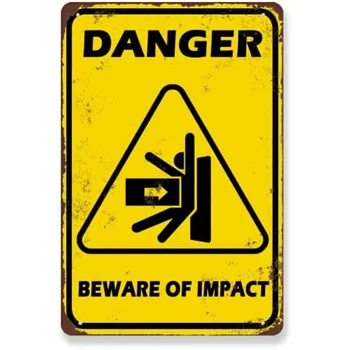 Pericol De Creație Tin Pictura,Feriți-Vă De Impact Tin Semne,Metal Poster Fier Pictura Placa Dormitor Baie De Decorare Perete