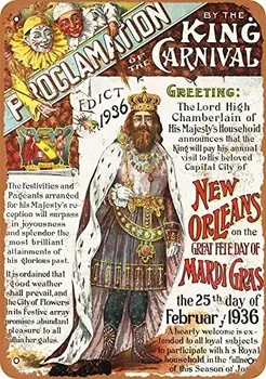 Mardi Gras Din New Orleans Staniu Metal Semn Bar Retro Decor De Perete Poster Acasă Club Taverna Usa De Perete Pictura Ornament