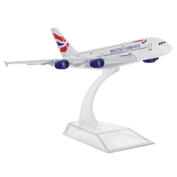 Vosarea Avion Model De Avion Al British Airways Figurina Stea Desktop Acasă Decor De Birou