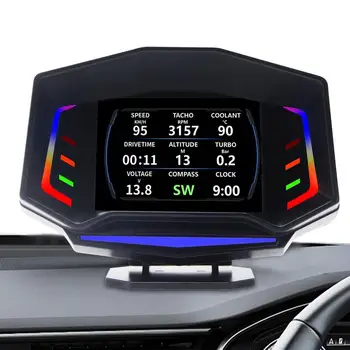 Hud Vitezometru Digital, Vitezometru GPS Cu Modul Dual OBD2/GPS Obd2 Ecartament Display Digital, Vitezometru GPS Cu Speedup Test