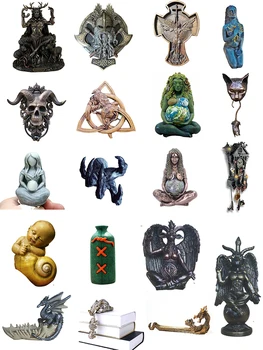 Statuia Zeiței Satana Capra Statuie Rasina De Artizanat Lucrate Manual, Figurina Acasă În Aer Liber, Grădină Decor Ornamente De Animale Sculptura Decoratiuni