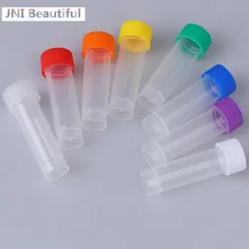 10buc Plastic Absolvit Cryovial Plastic Tub de Testare Congelare Tub de Depozitare la Rece Tub cu Capac filetat 8 color 5ml