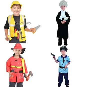 Nouă Copii Băieți De Poliție Avocat Pompieri Doctor Cosplay Costum Copii Joc De Rol Costume De Halloween Rochie De Petrecere Consumabile