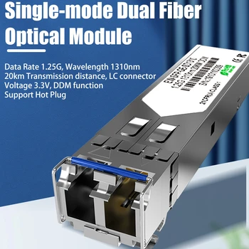 10G SFP+Duplex LC DDM Fibra Optica Module Unice de 10/20 km 1310nm cu Cisco/Mikrotik/Huawei/Extreme Comuta Complet Compatibil