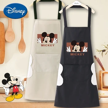 Disney Mickey Mouse Adult Sorturi De Bucatarie Animație Drăguț Bărbați Femei Pânză Șorț De Gătit De Copt Acasă Restaurant Bucătar Uniforma