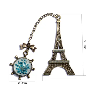 Noctilucent Eiffel Floare de Cristal Marcaj Vechi Aliaj de Argint Fluorescente Bijuterii DIY Album Creativ Semn de Carte, Papetărie