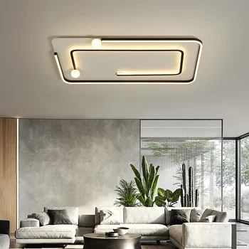 Minimalist Modern Linie Neagră LED Lampă de Plafon Trei Culori Reglaj Iluminat Dormitor, Camera de zi Studiu de Prindere